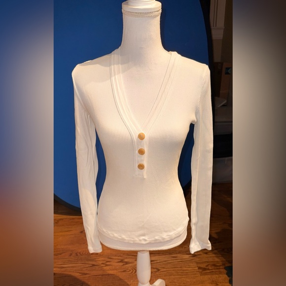 CITIZENS OF HUMANITY Scarlett Rib Henley Top - Picture 5 of 13